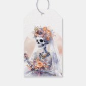 Spooky Halloween Skeleton-Geschenkmarke Geschenkanhänger (Rückseite)