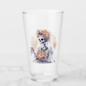 Spooky Halloween Skeleton Glass Cup Glas (Vorderseite)