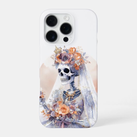 Spooky Halloween Skeleton iPhone Fall Hülle (Rückseite)