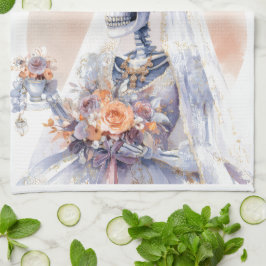 Spooky Halloween Skeleton Küchentuch