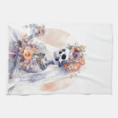 Spooky Halloween Skeleton Küchentuch (Horizontal)