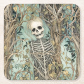Spooky Halloween Skeleton Party Paper Untersetzer (Vorderseite)