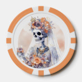 Spooky Halloween Skeleton Poker Chip (Vorderseite)