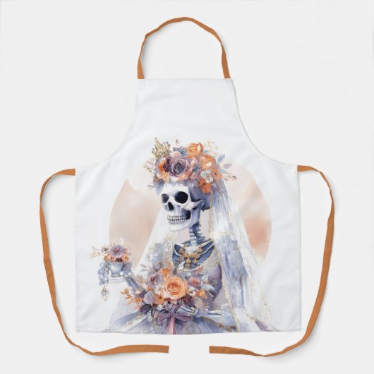 Spooky Halloween Skeleton Schürze (Vorderseite)