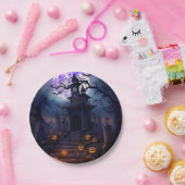 Spooky Halloween Skeleton Skull Spuk House Pappteller (Party)