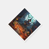 Spooky Halloween Skeleton Skull Spuk House Serviette (Ecke)