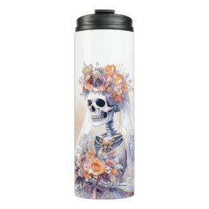 Spooky Halloween Skeleton Thermal Tumbler Thermosbecher