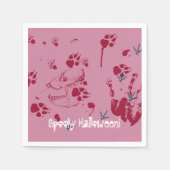 Spooky Halloween Skull Blutspuren Serviette (Vorderseite)