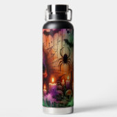 SPOOKY HALLOWEEN SKULL CANDLES BATS & SPIDERS TRINKFLASCHE (Rückseite)