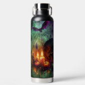 SPOOKY HALLOWEEN SKULL CANDLES BATS & SPIDERS TRINKFLASCHE (Vorderseite)