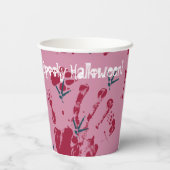 Spooky Halloween Skull Creepy Blutspuren Pappbecher (Rückseite)