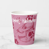 Spooky Halloween Skull Creepy Blutspuren Pappbecher (Vorderseite)