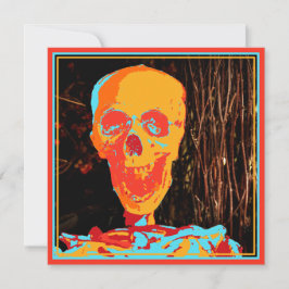 Spooky Halloween Skull Einladungs-Template Feiertagskarte