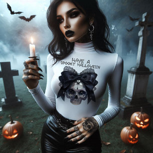 Spooky Halloween Skull Tri-Blend Shirt