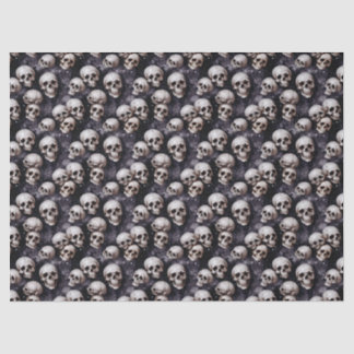 Spooky Halloween Skulls on a Galaxy Background Seidenpapier