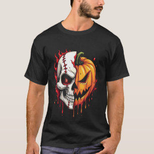 Spooky Halloween Sleleton Pumpkin Pastel Goth T-Shirt
