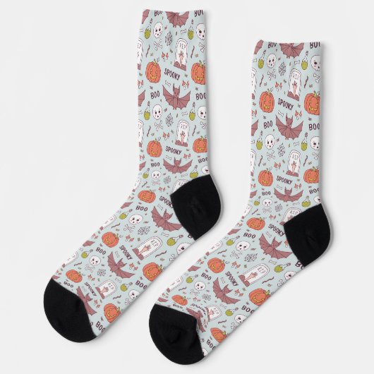 Spooky Halloween Socken (Linkes Detail)