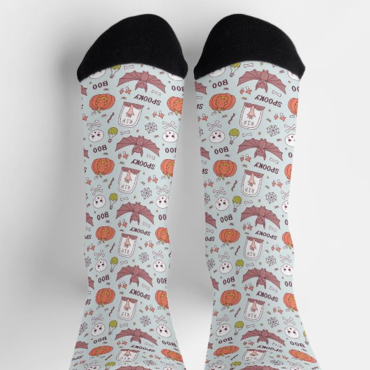 Spooky Halloween Socken (Oben)