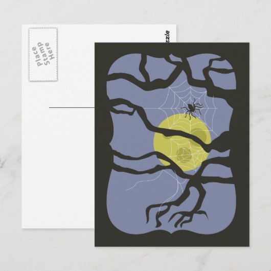 Spooky Halloween Spider Postkarte (Vorne/Hinten)
