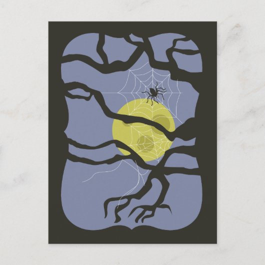 Spooky Halloween Spider Postkarte (Vorderseite)