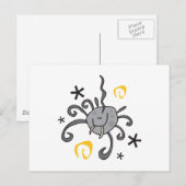 Spooky Halloween Spider Postkarte (Vorne/Hinten)