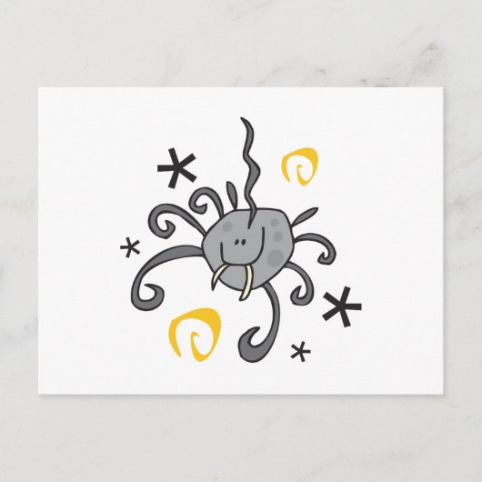 Spooky Halloween Spider Postkarte (Vorderseite)