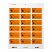 Spooky Halloween Spider Rücksendeadressen-Aufklebe Adressaufkleber (Vorne)