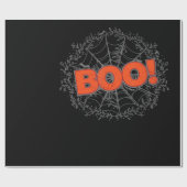 Spooky Halloween Spider Web Boo Geschenkidee Geschenkpapier (Flach)