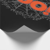 Spooky Halloween Spider Web Boo Geschenkidee Geschenkpapier (Ecke)