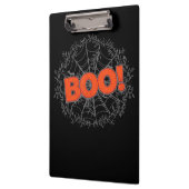 Spooky Halloween Spider Web Boo Geschenkidee Klemmbrett (Links)