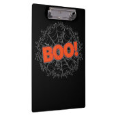 Spooky Halloween Spider Web Boo Geschenkidee Klemmbrett (Rechts)