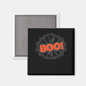 Spooky Halloween Spider Web Boo Geschenkidee Magnet (Vorderseite/Rückseite)