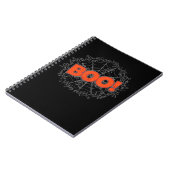 Spooky Halloween Spider Web Boo Geschenkidee Notizblock (Linke Seite)