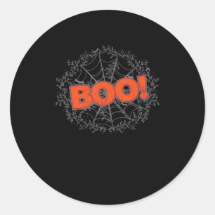Spooky Halloween Spider Web Boo Geschenkidee Runder Aufkleber