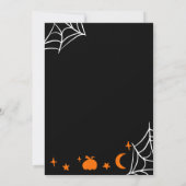 Spooky Halloween Spider Web niedliche Babydusche Einladung (Rückseite)