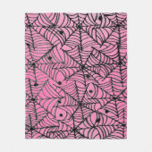 Spooky Halloween Spider Webs auf Pink Fleecedecke (Vorderseite)