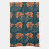 Spooky Halloween Spiders & Lily Viktorianisch Vint Geschirrtuch (Vertikal)