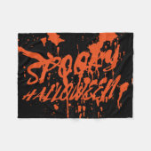 Spooky Halloween Splash Retro Red Orange Horror Fleecedecke (Vorderseite (Horizontal))