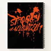 Spooky Halloween Splash Retro Red Orange Horror Notizblock (Rückseite)