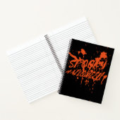 Spooky Halloween Splash Retro Red Orange Horror Notizblock (Innenseite)