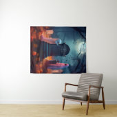 Spooky Halloween Spuk Grave Yard Wandteppich (Beispiel (Horizontal))