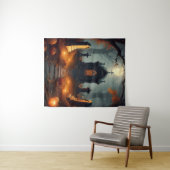 Spooky Halloween Spuk Grave Yard Wandteppich (Beispiel (Horizontal))