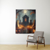 Spooky Halloween Spuk Grave Yard Wandteppich (Beispiel)