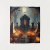 Spooky Halloween Spuk Grave Yard Wandteppich (Vorderseite)