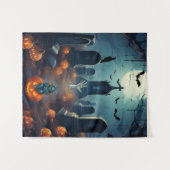 Spooky Halloween Spuk Grave Yard Wandteppich (Vorderseite (Horizontal))