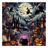 Spooky Halloween Spuk Halloween-Saison Poster (Vorderseite)