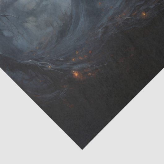 Spooky Halloween Spuk Haus für Dekoupage Seidenpapier (Detail)