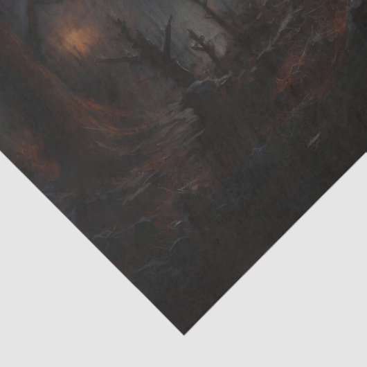 Spooky Halloween Spuk Haus für Dekoupage Seidenpapier (Detail)