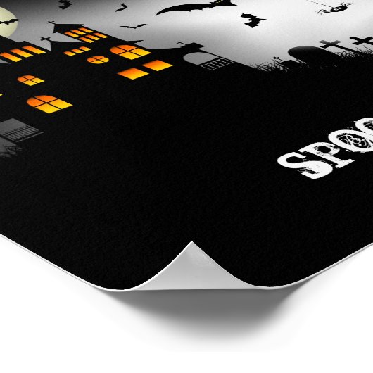 Spooky Halloween Spuk Haus Poster (Ecke)