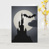 Spooky Halloween Spuk House auf Hill Karte (Gelbe Blume)